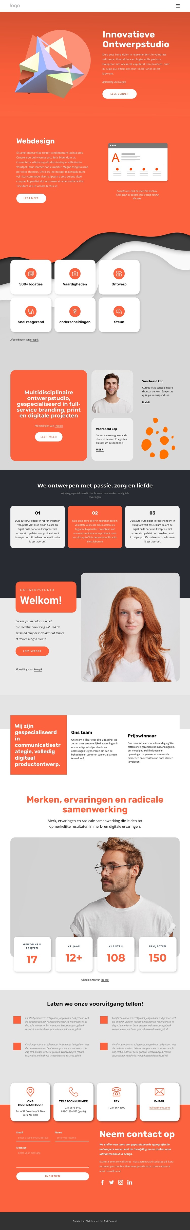 Multidisciplinaire ontwerpstudio HTML-sjabloon