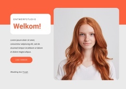 Gratis Online Sjabloon Voor Welkom Bij Ontwerpstudio