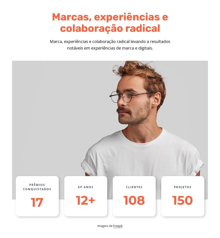 Projeto de experiência de marca Modelo HTML