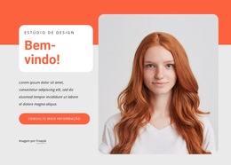 Bem-Vindo Ao Estúdio De Design - Modelo De Página De Destino