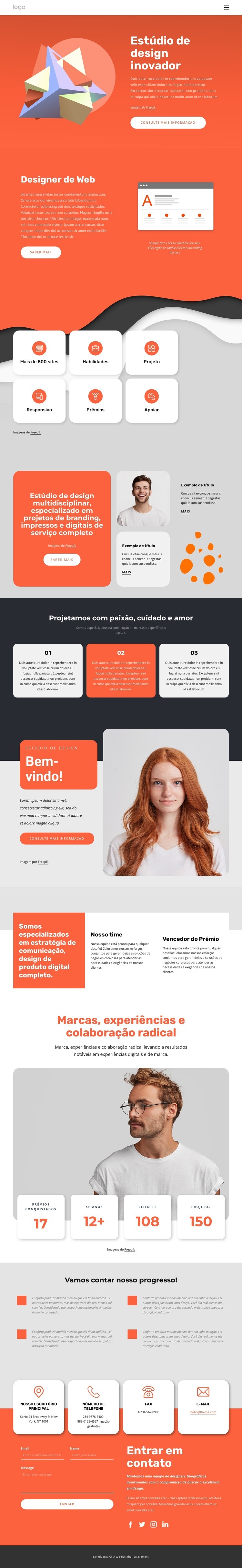 Atelier de design multidisciplinar Landing Page