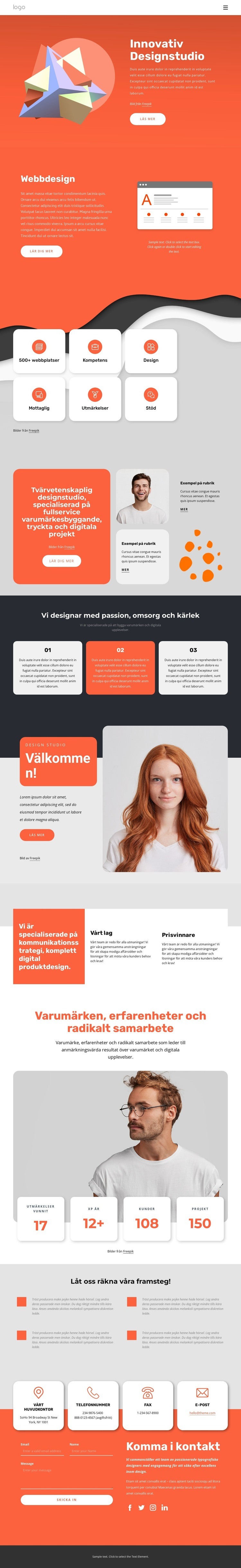 Tvärvetenskaplig designstudio WordPress -tema