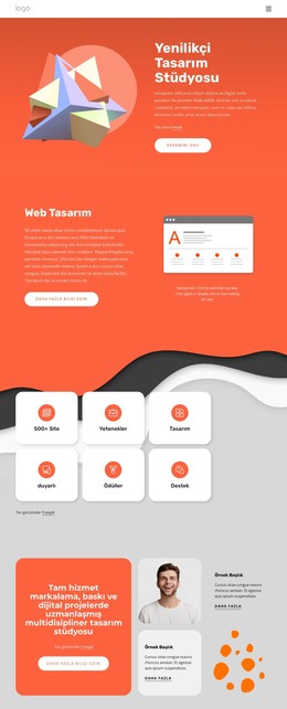 Çok Disiplinli Tasarım Stüdyosu - Bir Sayfalık Şablon
