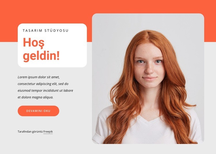 Tasarım stüdyosuna hoş geldiniz Web Sitesi Mockup'ı