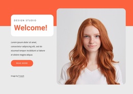 Welcome To Design Studio - Landing Page