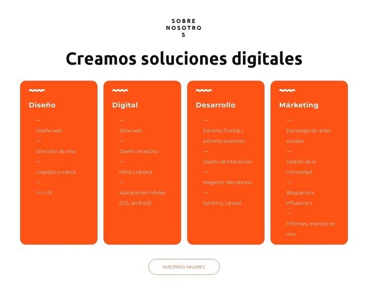 Diseñamos sitios web impresionantes Plantillas de creación de sitios web