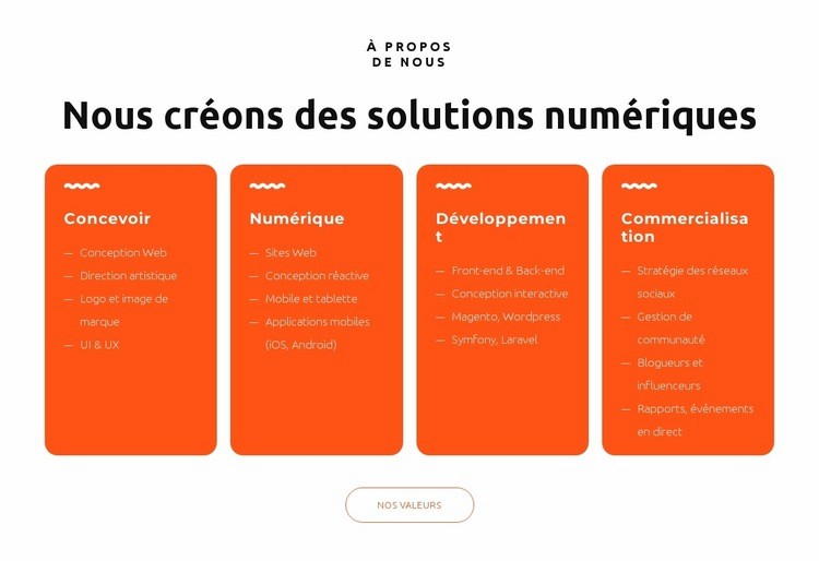 Nous concevons des sites Web époustouflants Modèle HTML5