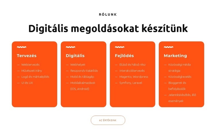 Lenyűgöző weboldalakat tervezünk CSS sablon