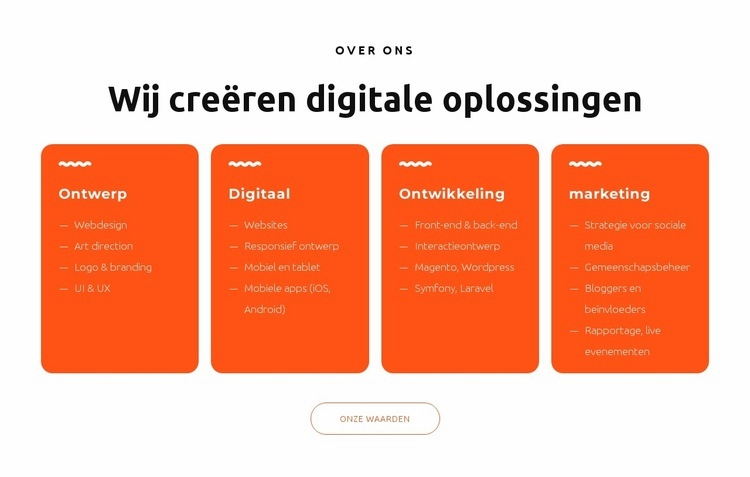 Wij ontwerpen schitterende websites Sjabloon voor één pagina