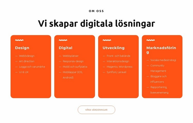 Vi designar fantastiska hemsidor CSS -mall