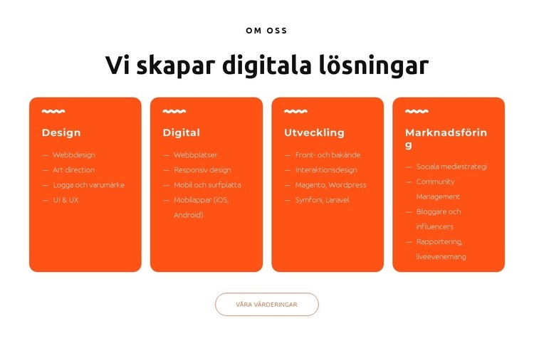 Vi designar fantastiska hemsidor HTML-mall