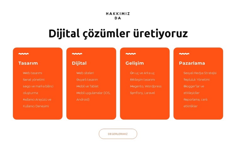 Çarpıcı web siteleri tasarlıyoruz HTML Şablonu