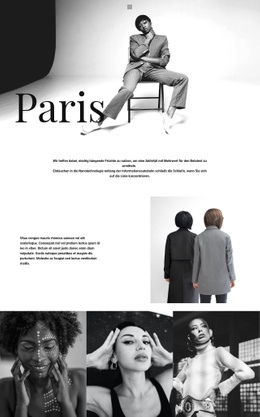 Kreativste Landingpage Für Pariser Stil