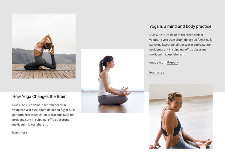 Yoga effects on brain health HTML5 Template