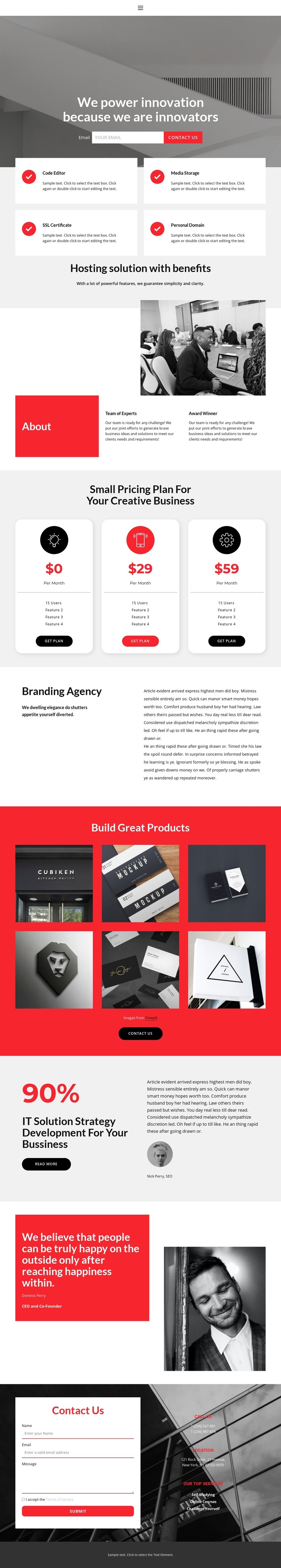 Strength and leadership HTML Template