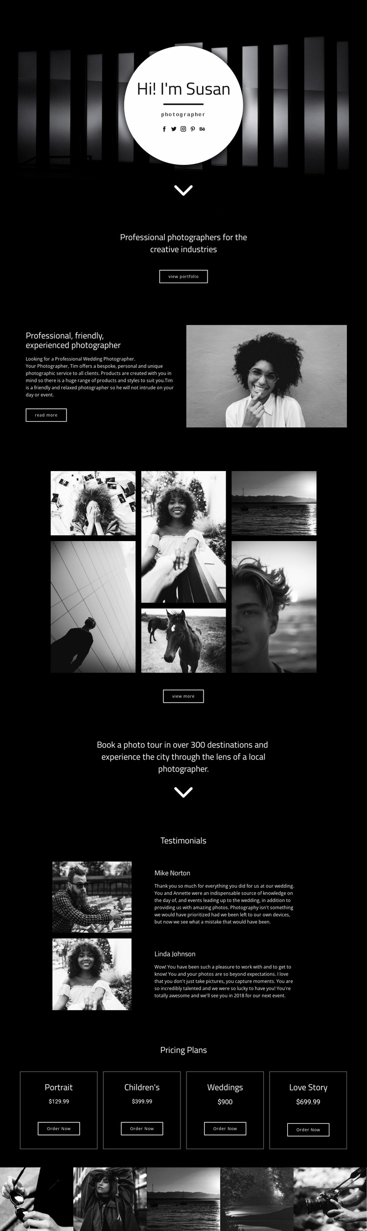 Your Photographer Html Website Builder