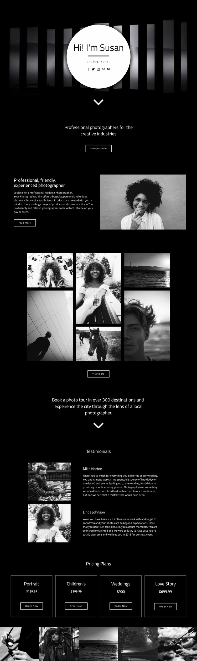 Your Photographer Landing Page