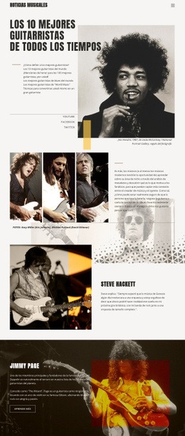 Los Mejores Guitarristas: Plantilla HTML5 En Blanco