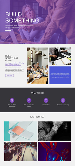 Responsive Web Template For Building Agency