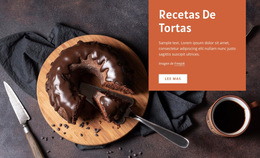 Recetas De Pasteles: Plantilla De Sitio Web Sencilla