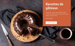 Recettes De Gâteaux - Modèle De Maquette De Page Web