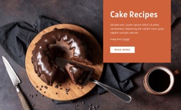 Cake Recipes - Homepage Design