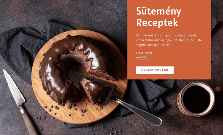 Sütemény receptek CSS sablon