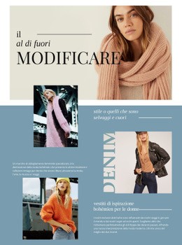 Idee Per Look Autunnali Modello Di Sito Web Di Moda