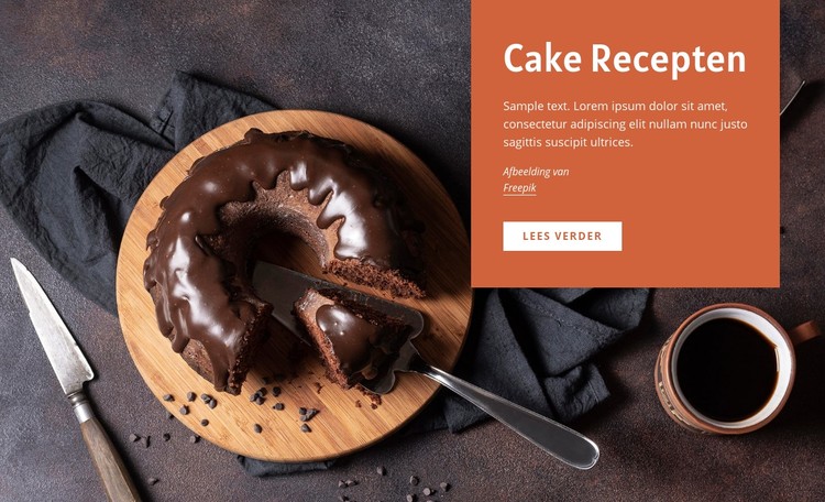 Cake recepten CSS-sjabloon