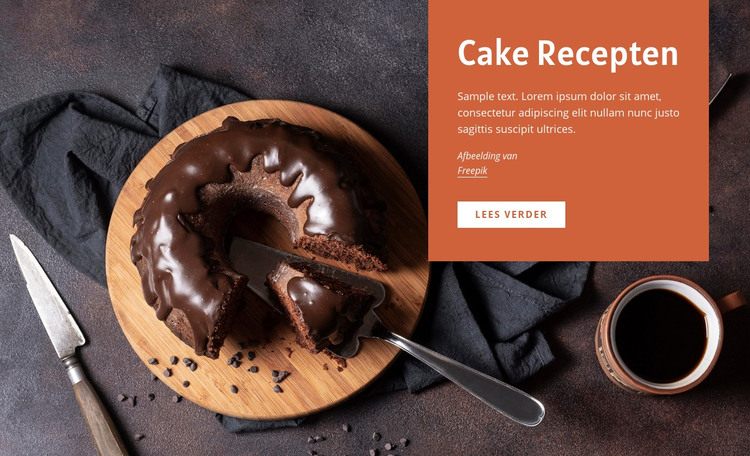 Cake recepten HTML-sjabloon
