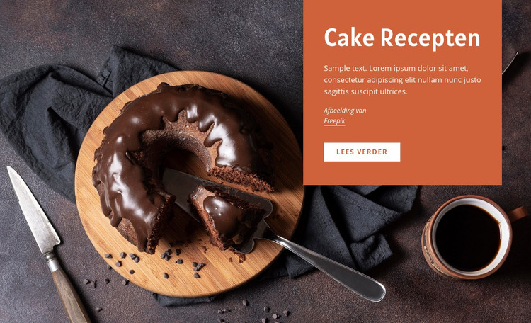 Cake recepten Joomla-sjabloon