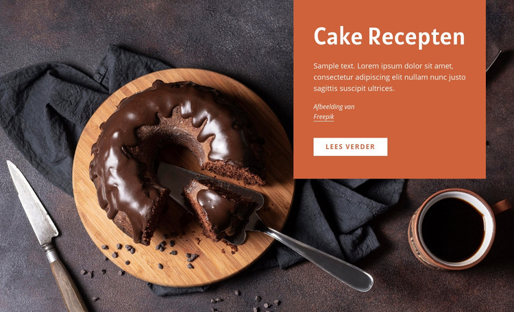 Cake recepten WordPress-thema