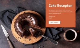 Klaar Voor Gebruik Siteontwerp Voor Cake Recepten