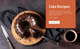 Multipurpose One Page Template For Cake Recipes