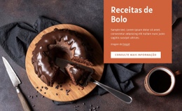 Receitas De Bolo - Modelos De Sites Responsivos