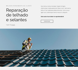 Reparação De Telhados E Vedantes - Site Com Download De Modelo HTML