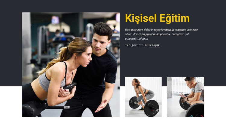 Tüm fitness hedeflerinizi ezin HTML Şablonu