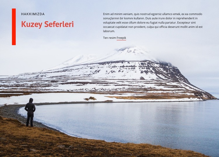 Kuzey seferleri Web Sitesi Mockup'ı