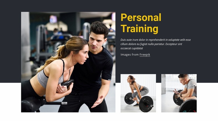 Crush all your fitness goals Web Page Design