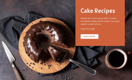 Cake Recipes - Web Page Mockup Template