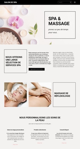 SPA Et Massage - Créateur De Sites Web