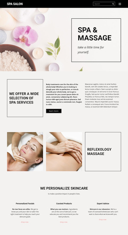 SPA And Massage Services Website