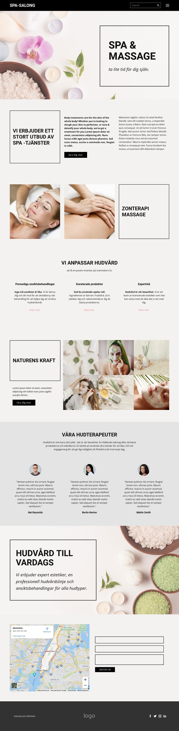 SPA och massage HTML-mall