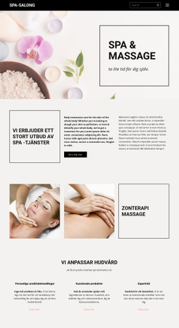 SPA Och Massage - Enkel Webbplatsmall