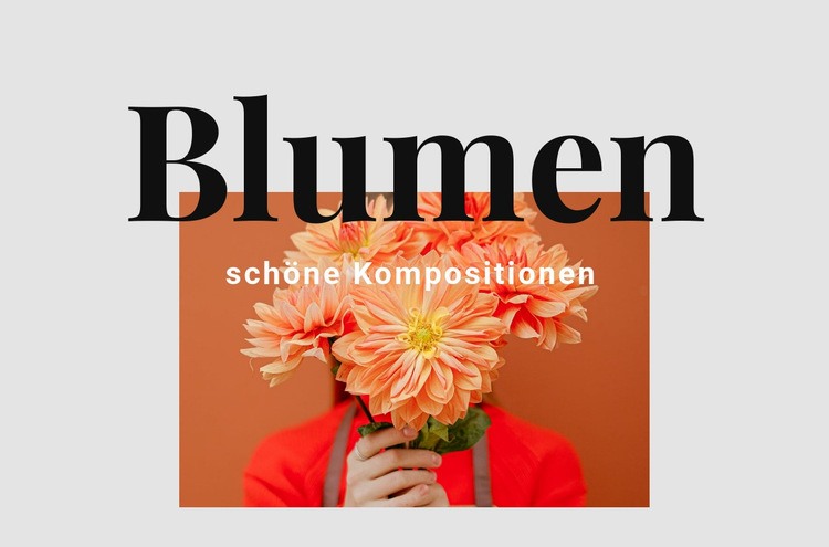 Blumenarrangements Website-Modell