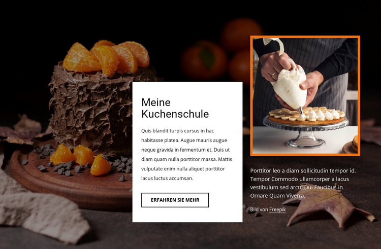Meine Kuchenschule Website-Vorlage
