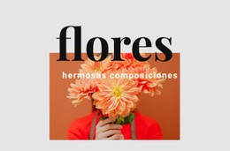 Arreglos Florales Plantilla De Una Sola Página