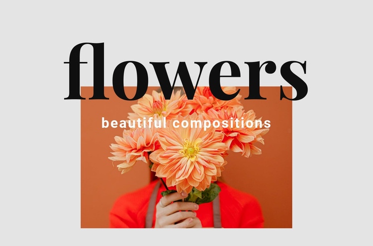 Flower arrangements Homepage Design