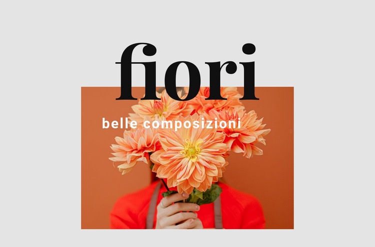 Composizioni floreali Mockup del sito web