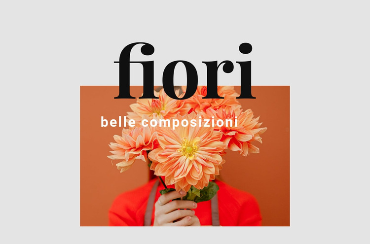 Composizioni floreali Modello di sito Web